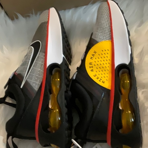 Nike Gray and Black Sneakers with Red and Yellow Accents - Picture 2 of 9